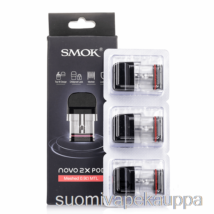 Vape Netistä Smok Novo 2x Vaihtokotelot 0,9ohm Meshed Mtl